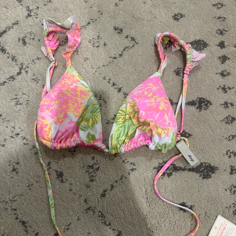 Reversible Maaji Floral Triangle Bikini Top